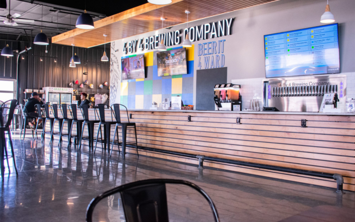 4 By 4 Brewing Company Bar Area