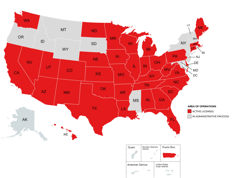 Torgerson Service Areas Map