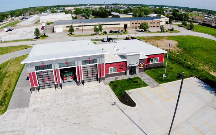 Ozark Fire Station Drone Shot