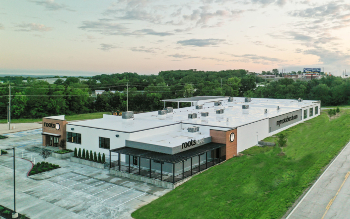 Roots Church Drone Shot