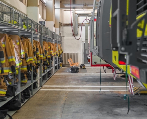 Fire station interior