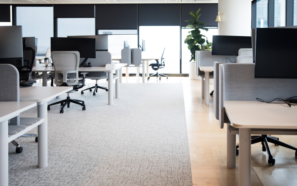 Corprate office space lit with natural sunlight
